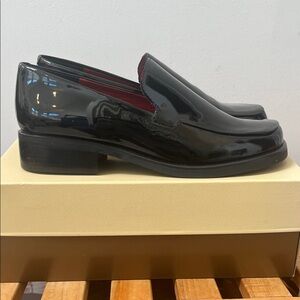 Franco Sarto never worn black patent loafers